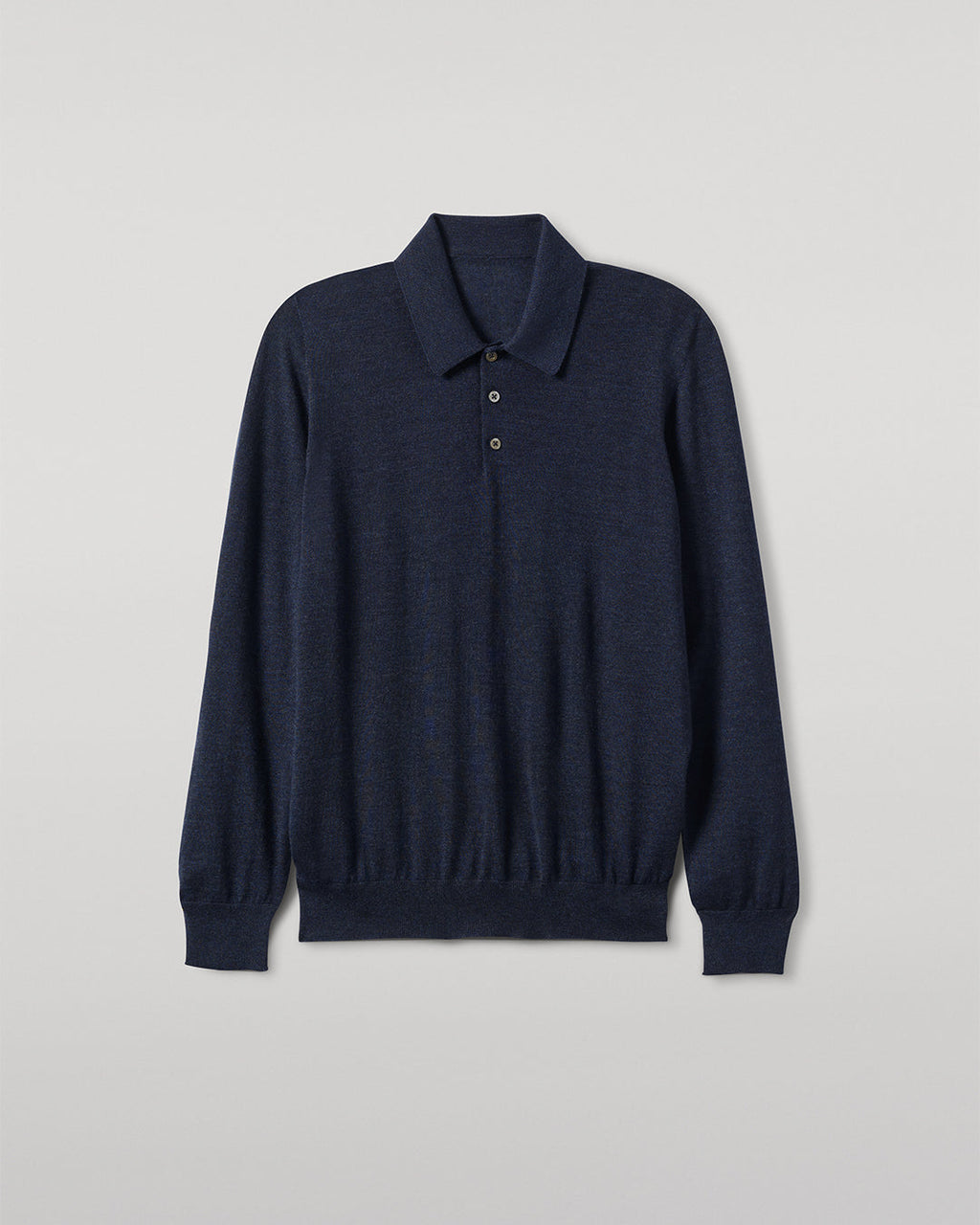 Fin Navy Superfine Cashmere Polo Shirt