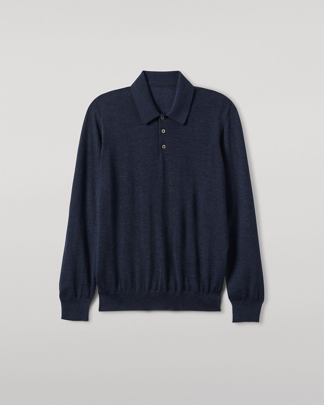 Fin Navy Superfine Cashmere Polo Shirt