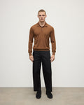 Dark Camel Superfine Cashmere Polo Shirt