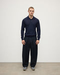 Fin Dark Navy Superfine Cashmere Polo Shirt