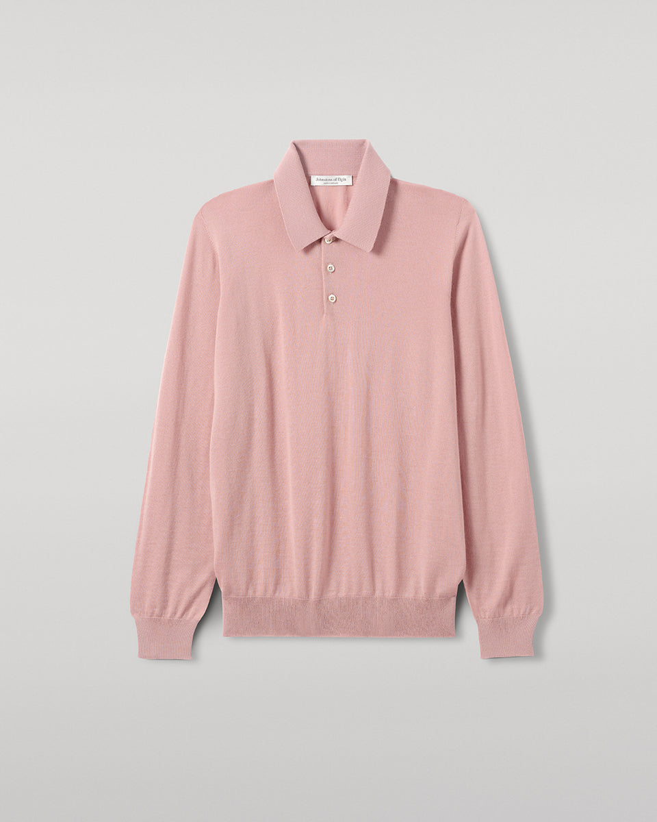 Pink Superfine Cashmere Polo Shirt