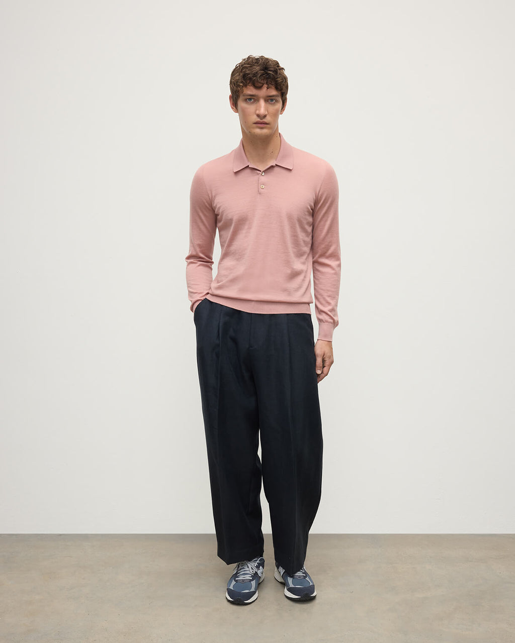 Pink Superfine Cashmere Polo Shirt