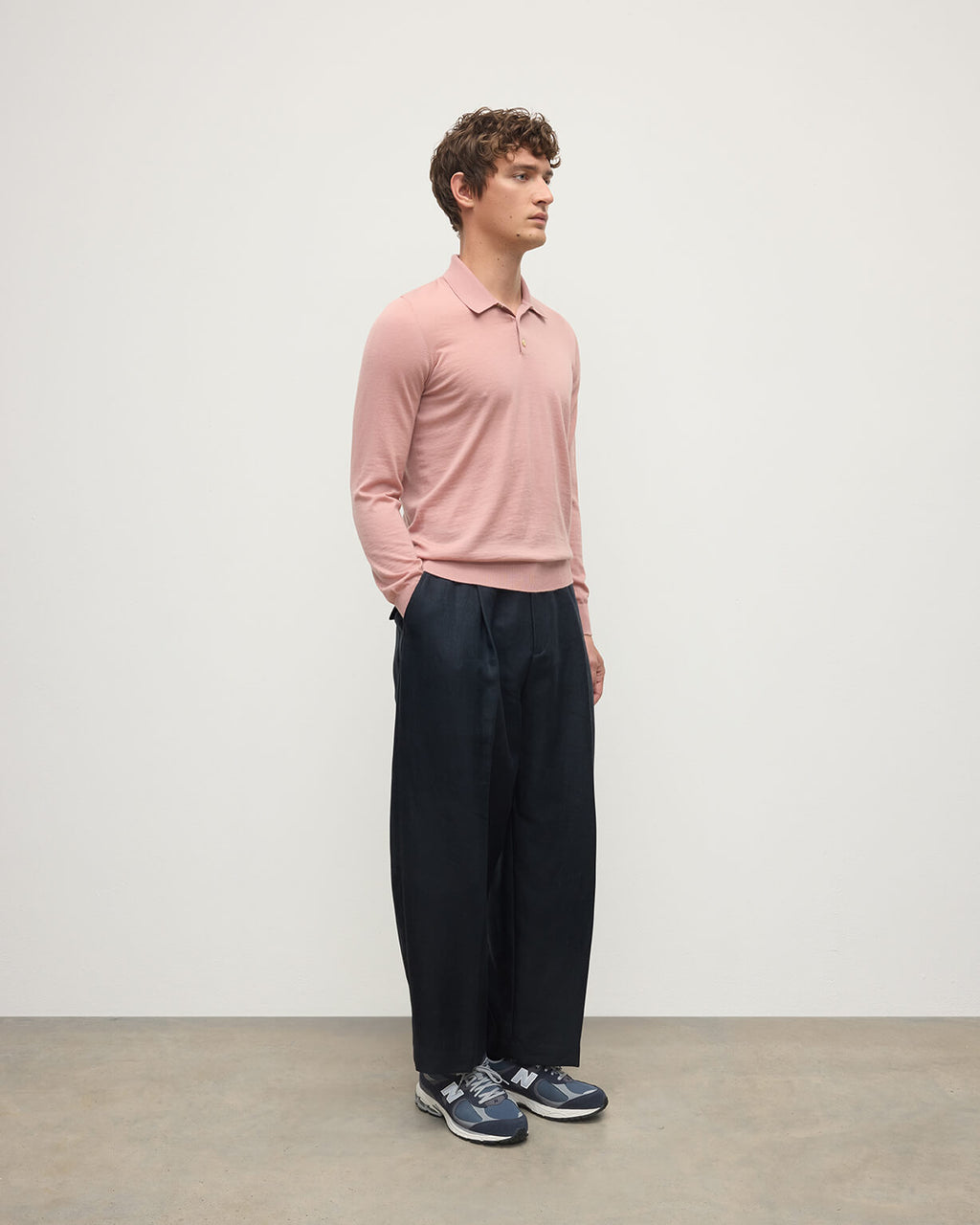 Pink Superfine Cashmere Polo Shirt