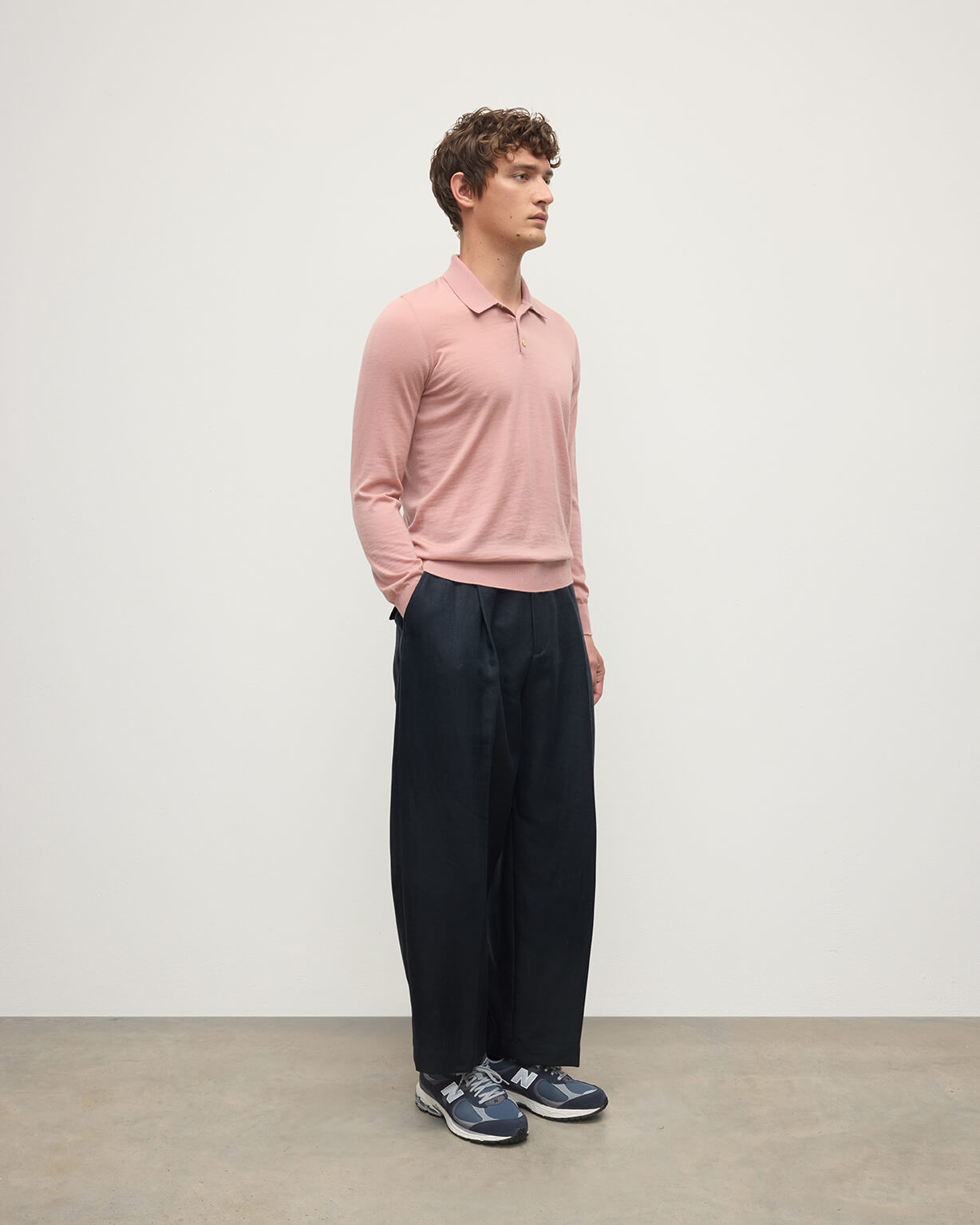 Pink Superfine Cashmere Polo Shirt