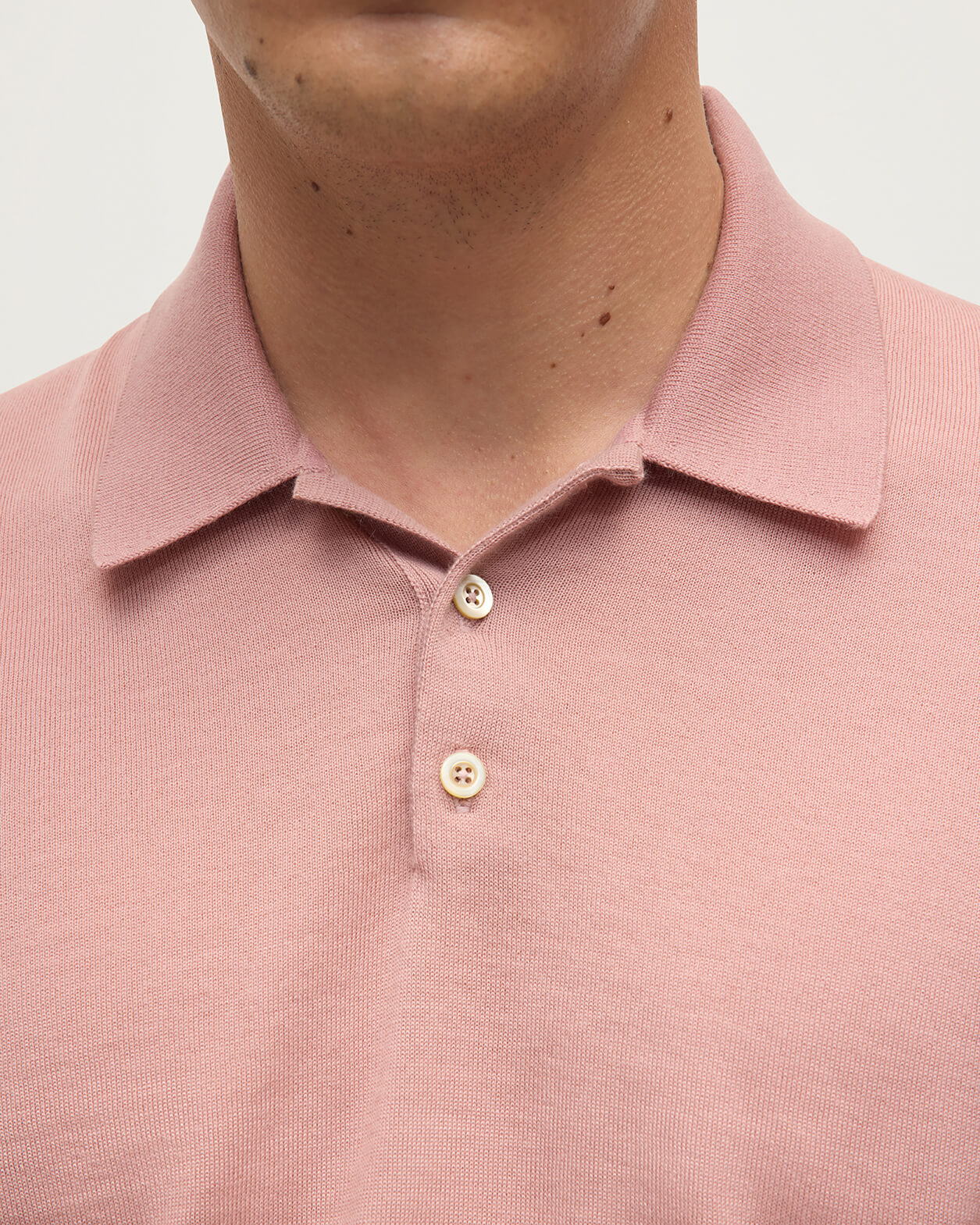 Pink Superfine Cashmere Polo Shirt