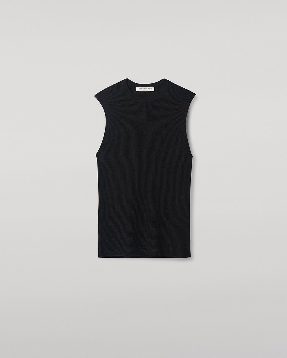 Sleeveless Black Tank Top