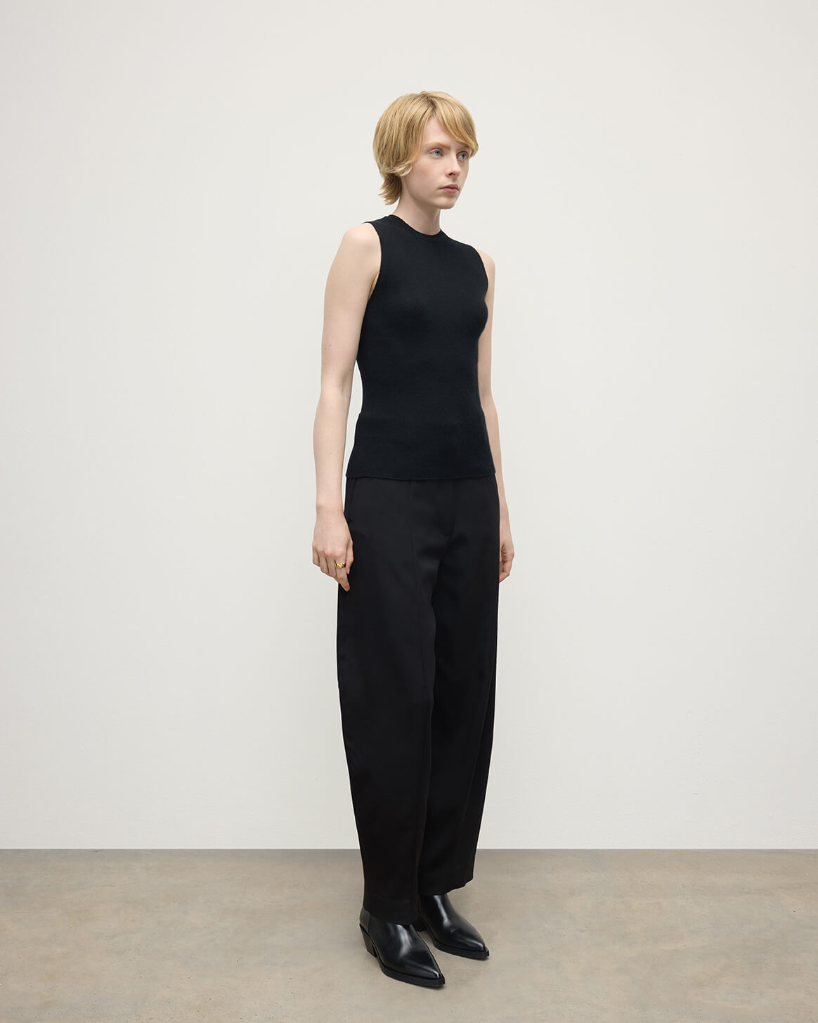 Sleeveless Black Tank Top