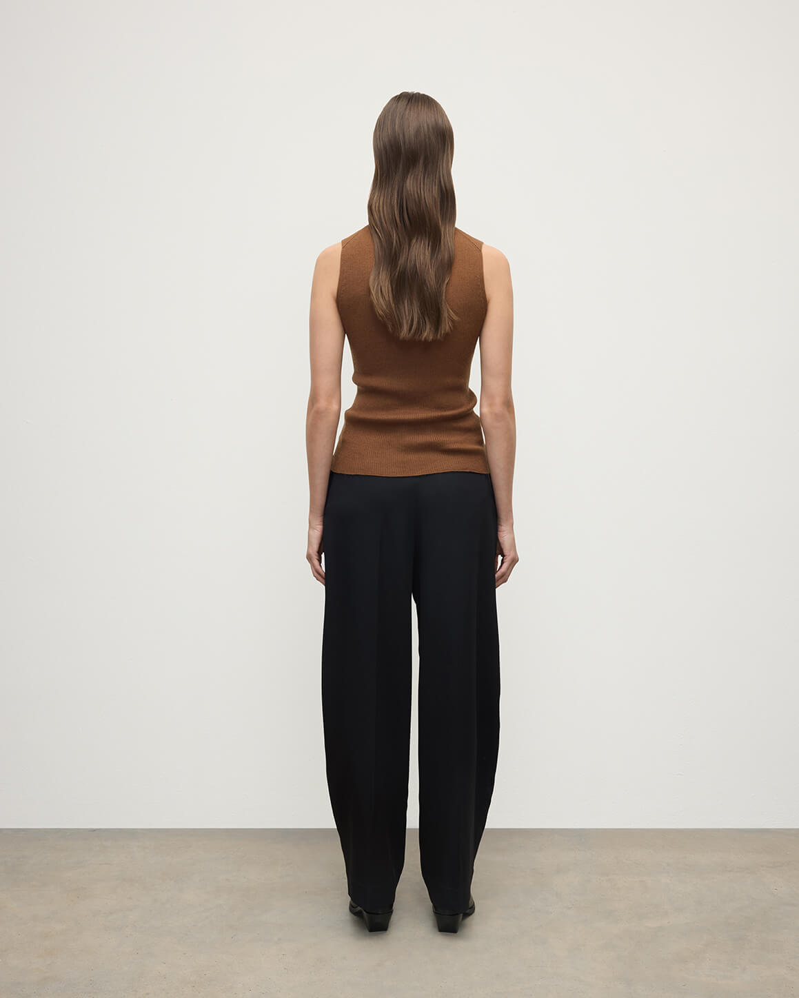 Sleeveless Dark Camel Tank Top