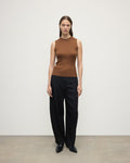 Sleeveless Dark Camel Tank Top