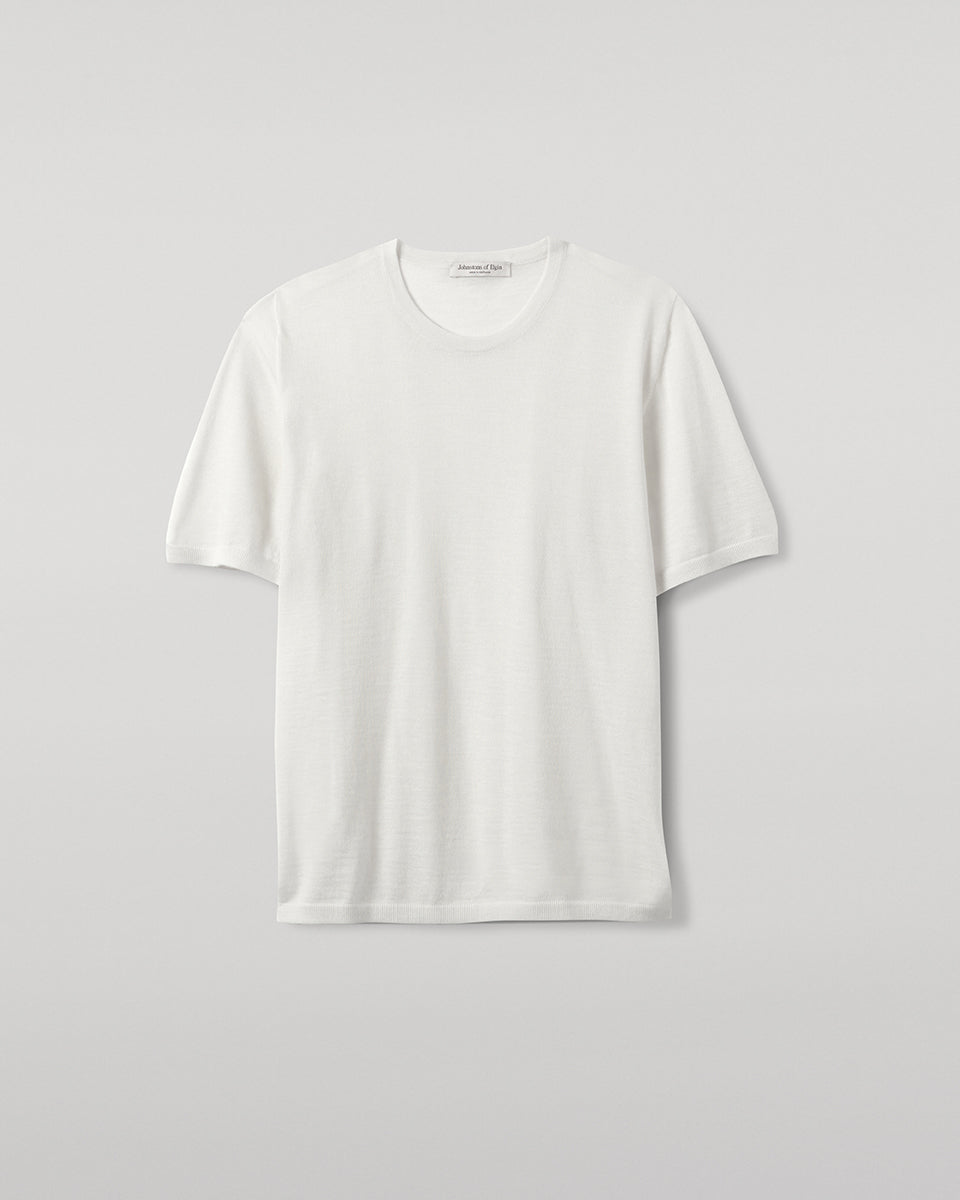 Superfine Cashmere White T-Shirt