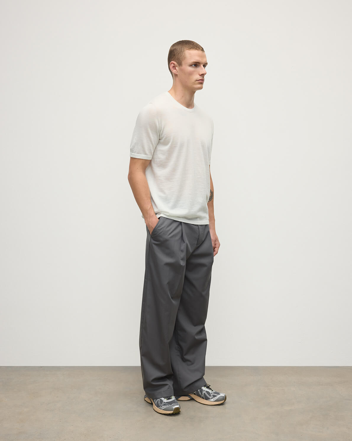 Superfine Cashmere White T-Shirt
