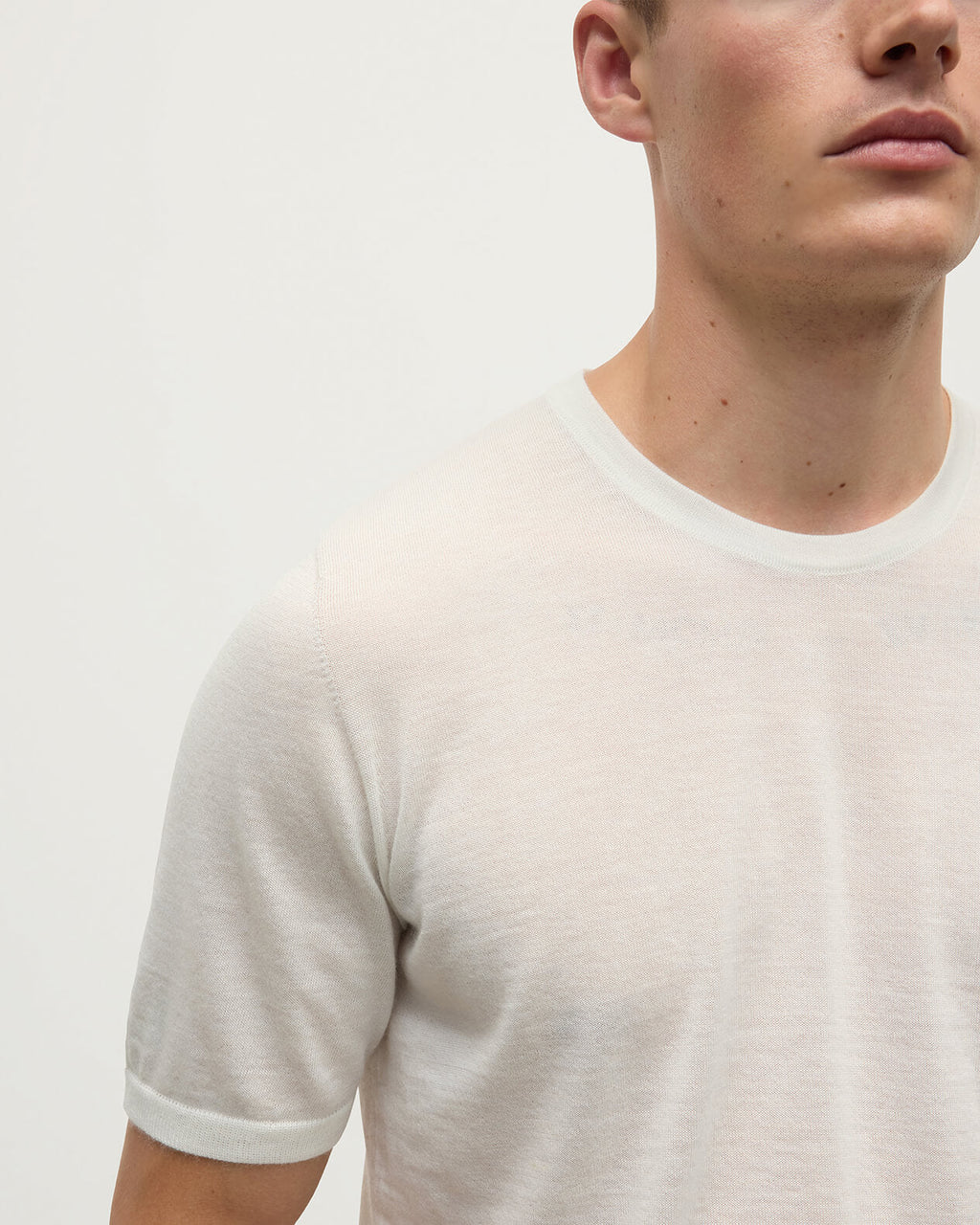 Superfine Cashmere White T-Shirt