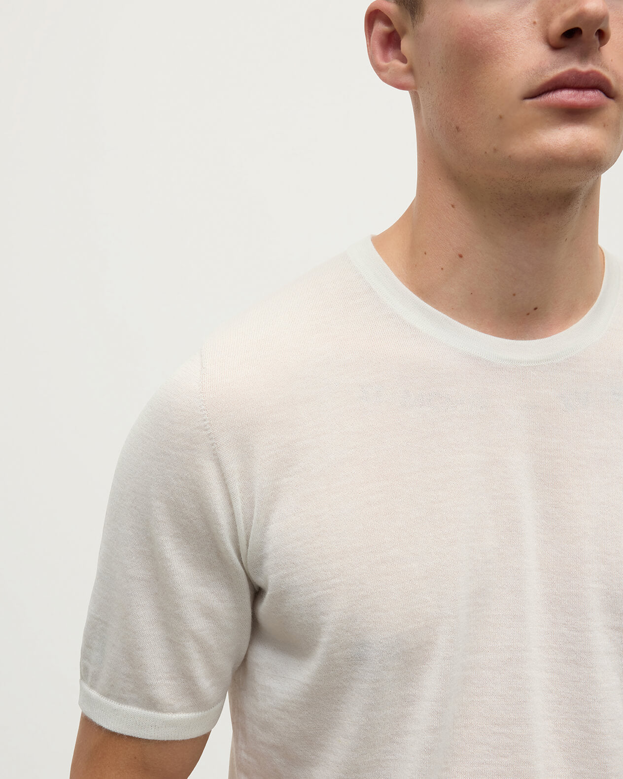 Superfine Cashmere White T-Shirt