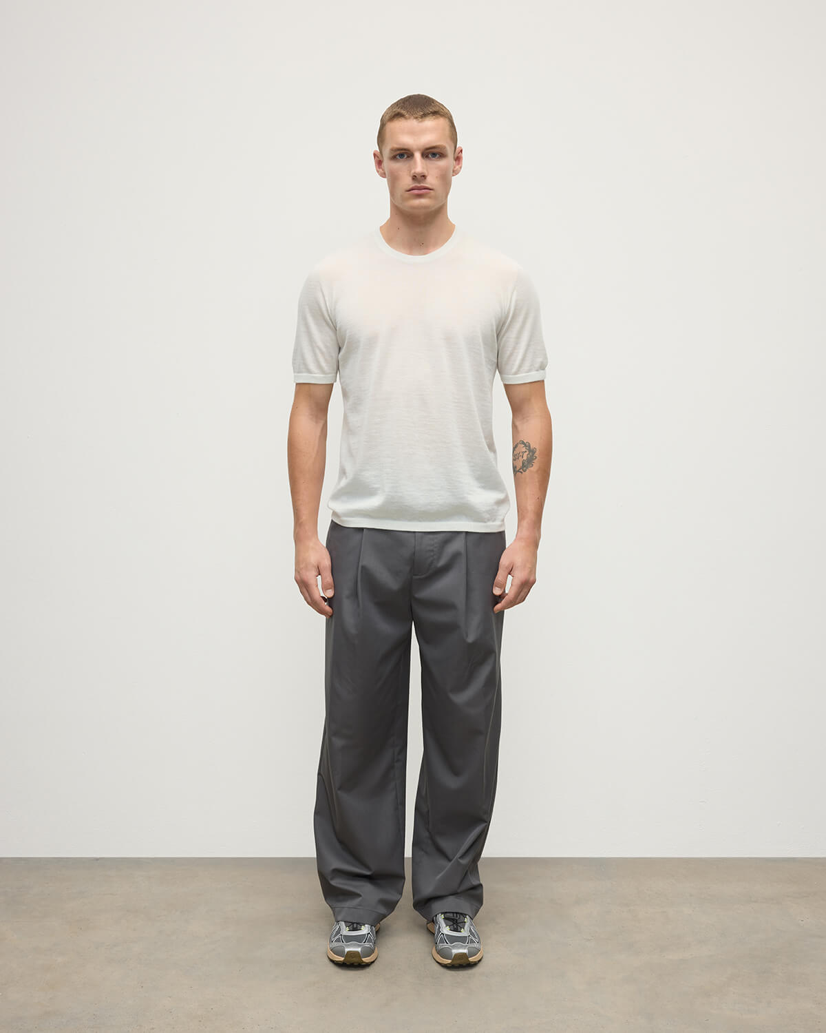 Superfine Cashmere White T-Shirt