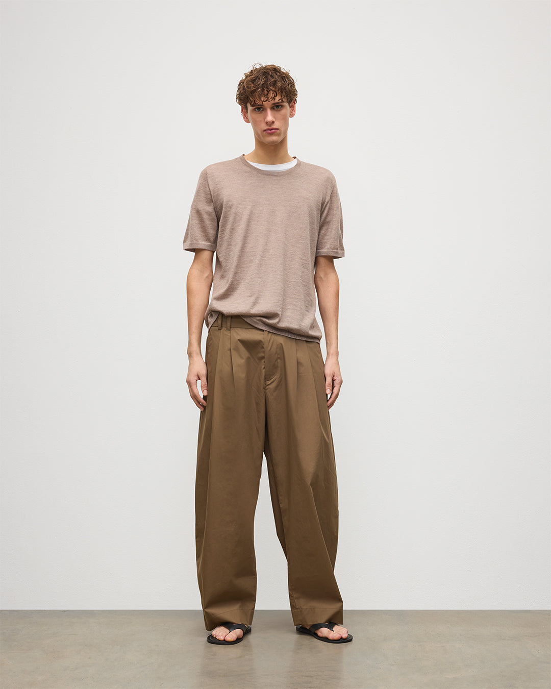 Boyd Light Brown Superfine Cashmere T-Shirt