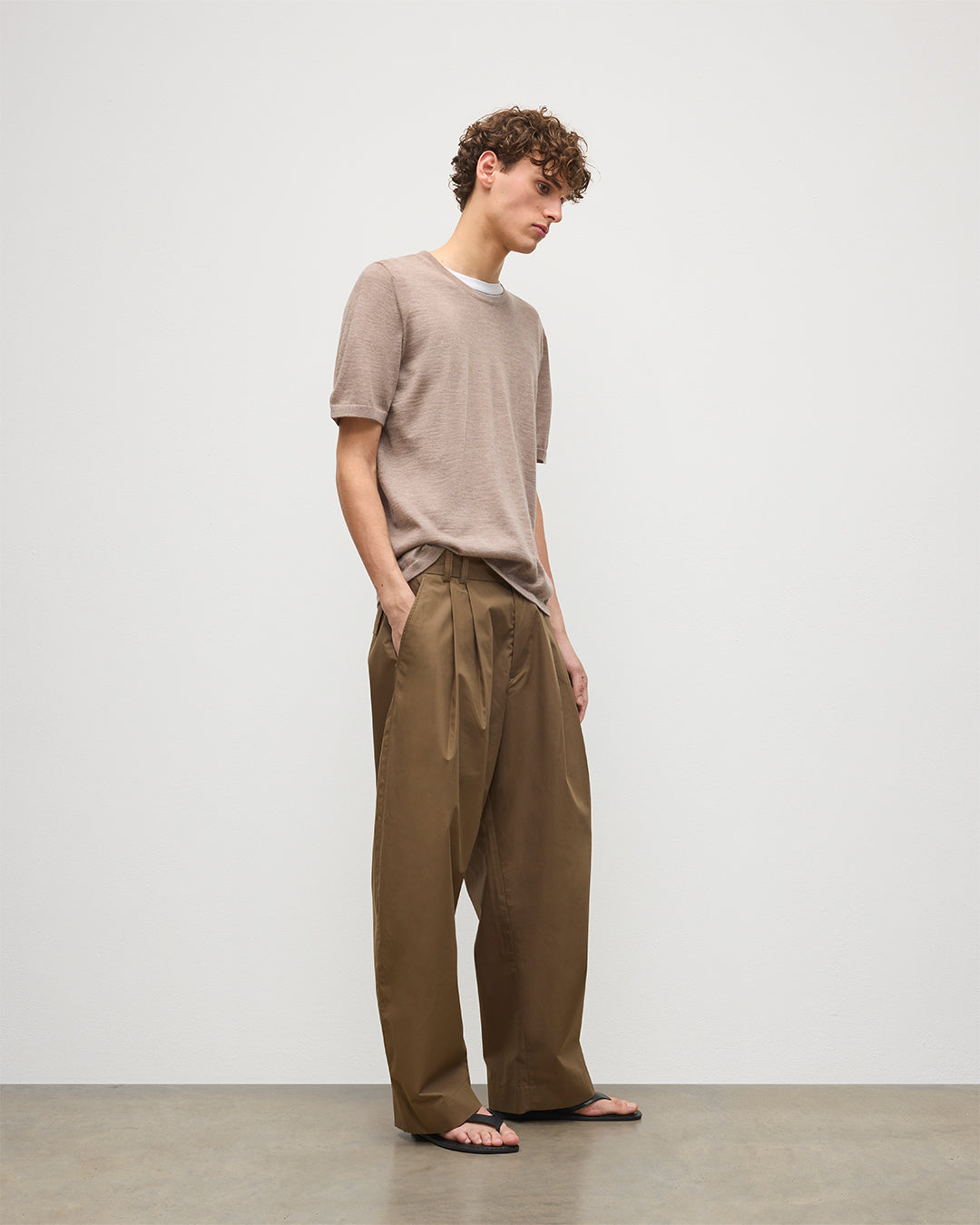Boyd Light Brown Superfine Cashmere T-Shirt