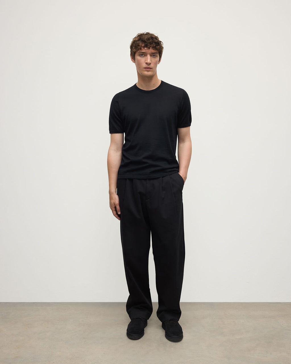 Boyd Black Superfine Cashmere T-Shirt