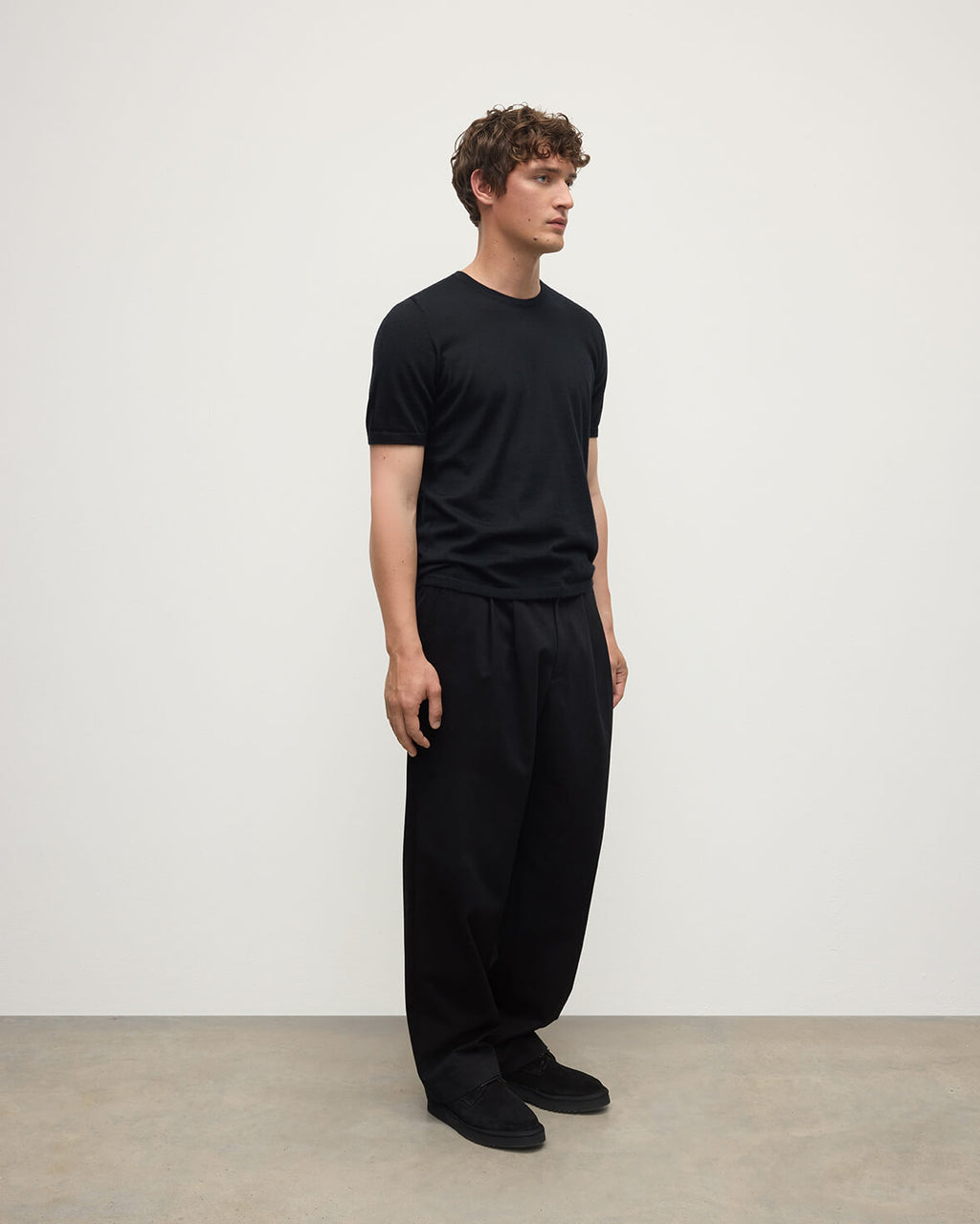 Boyd Black Superfine Cashmere T-Shirt