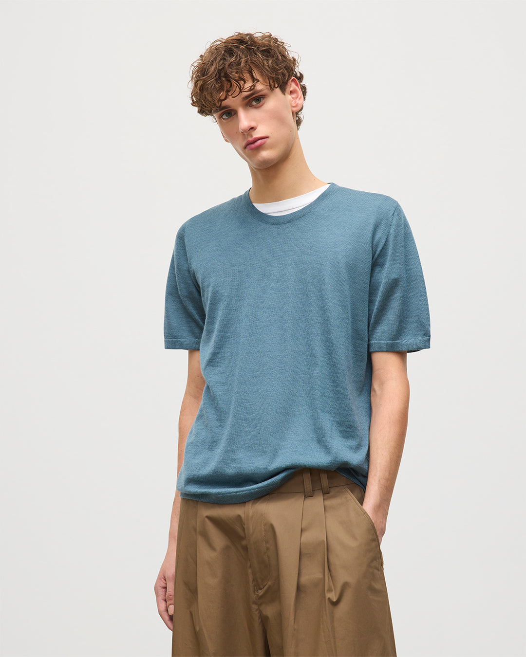 Boyd Blue Superfine Cashmere T-Shirt