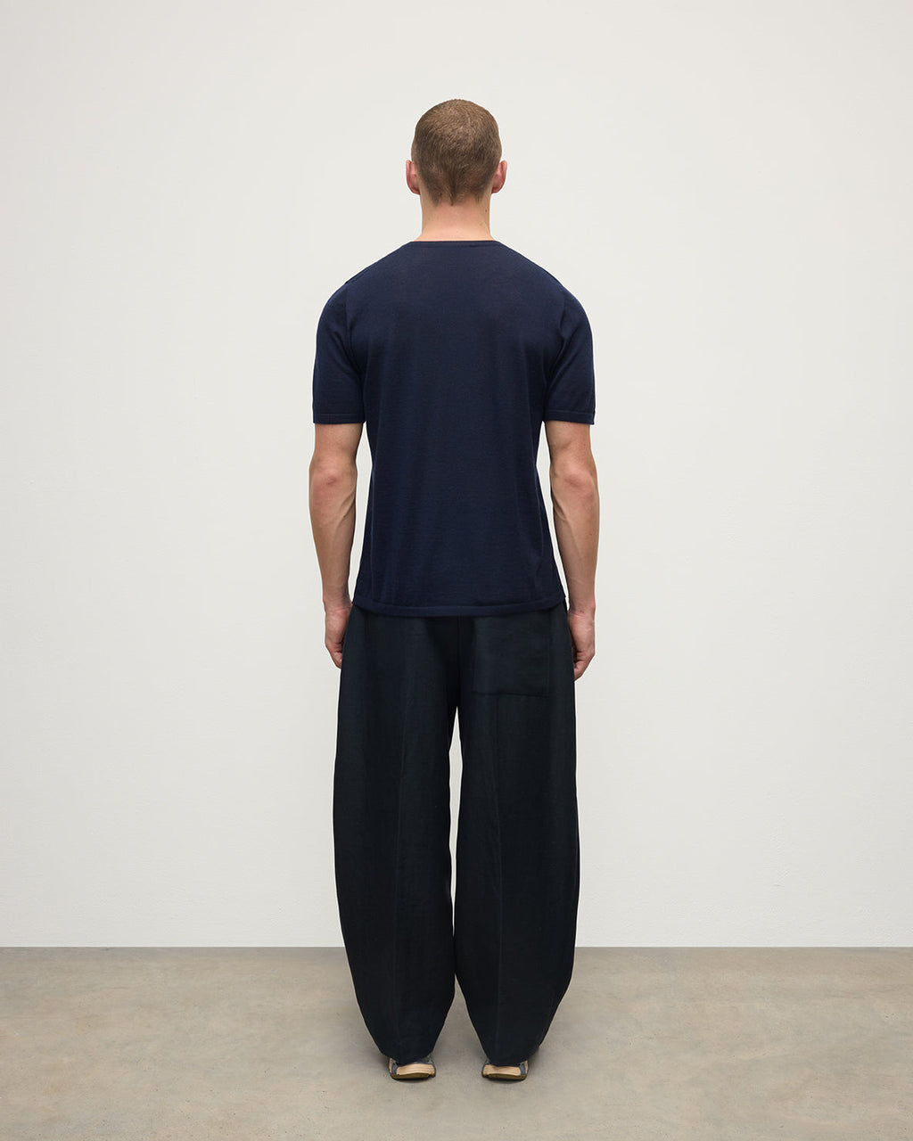 Dark Navy Superfine Cashmere T-Shirt