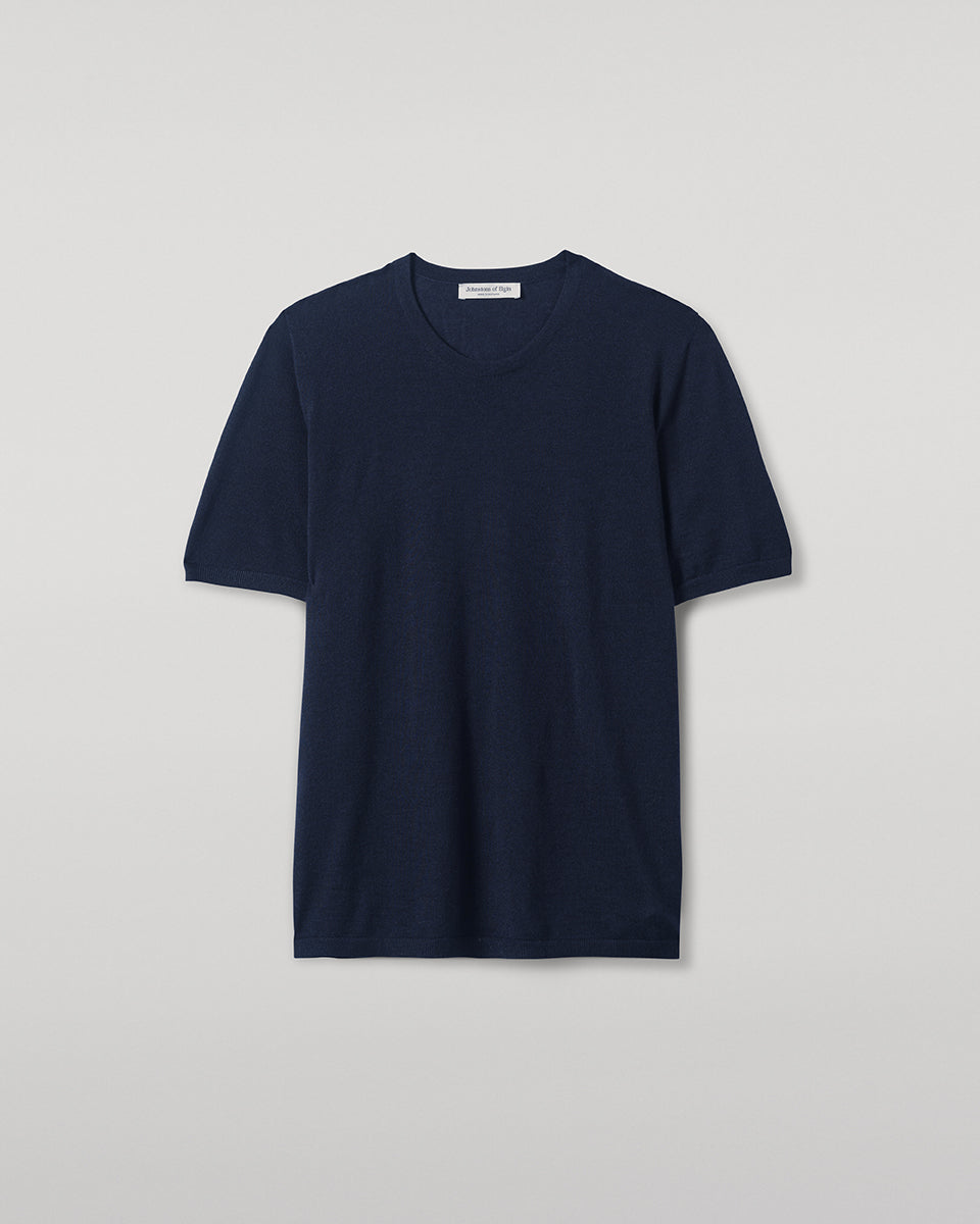 Dark Navy Superfine Cashmere T-Shirt
