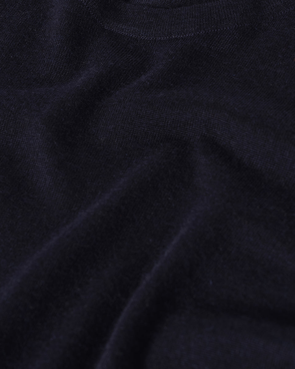 Dark Navy Superfine Cashmere T-Shirt