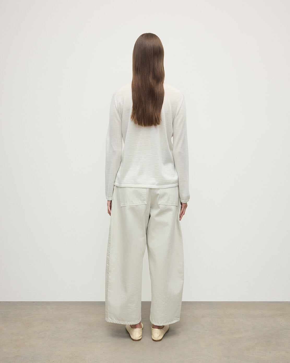 Superfine Cashmere White Roll Neck Jumper