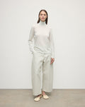 Superfine Cashmere White Roll Neck Jumper