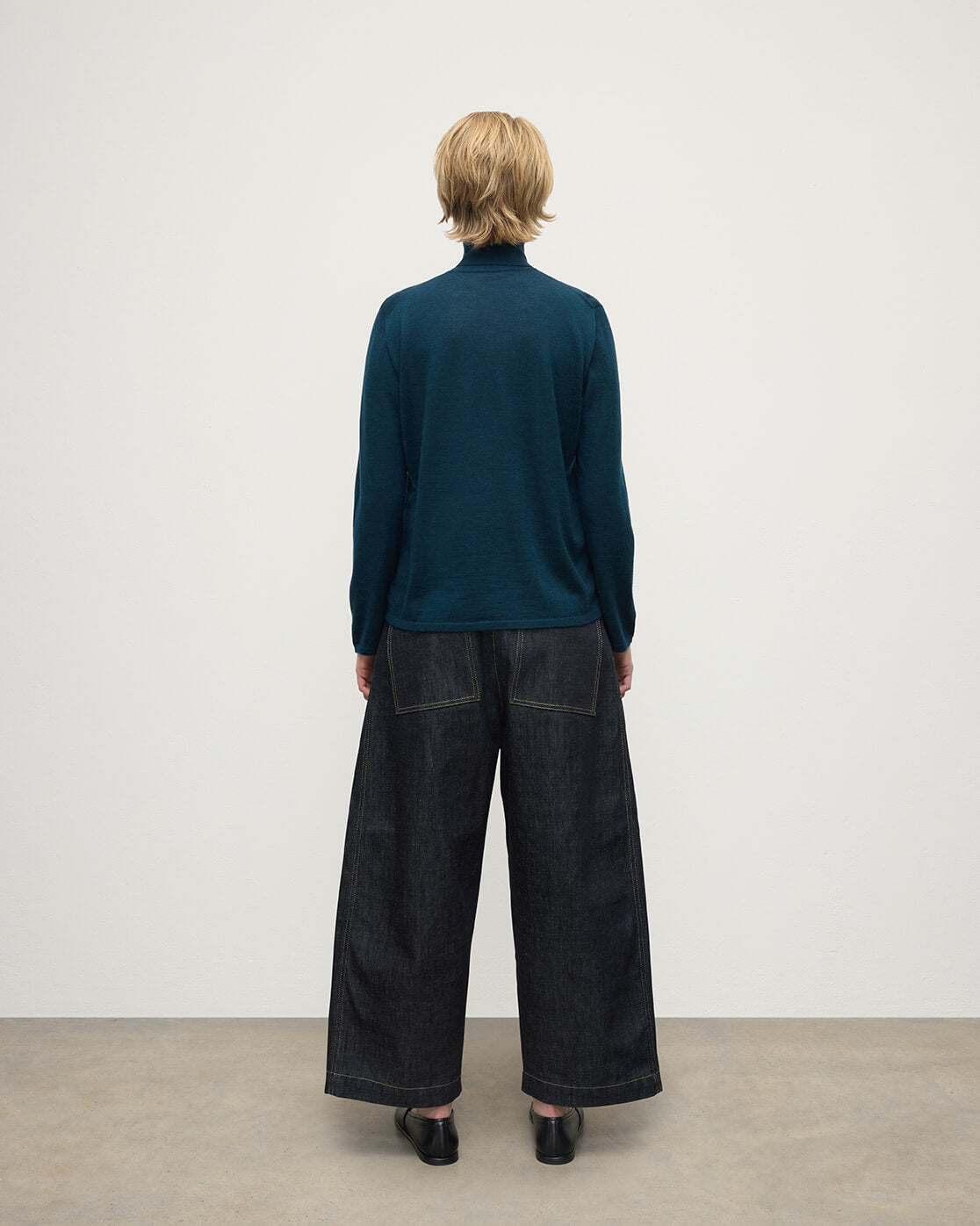 Superfine Cashmere Dark Green Roll Neck Jumper