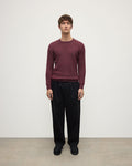 Cable Knit Purple Cashmere Jumper