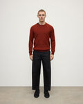 Cable Knit Dark Red Cashmere Jumper