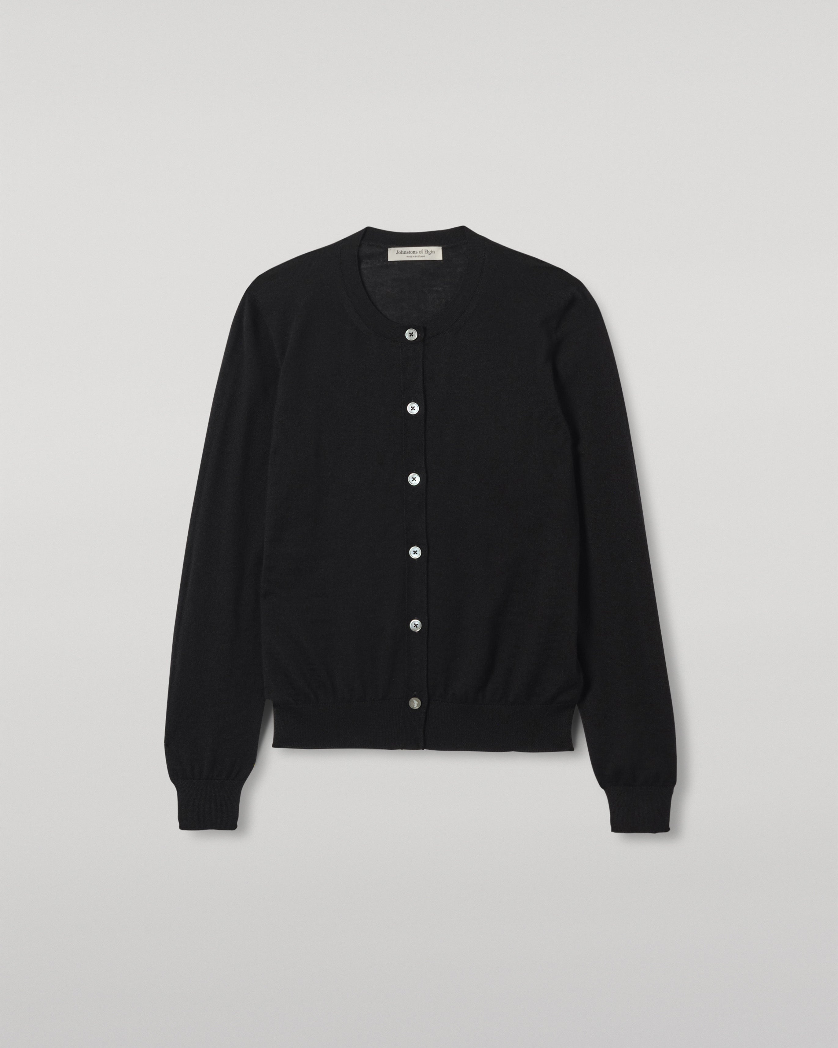 Honor Black Superfine Cashmere Cardigan