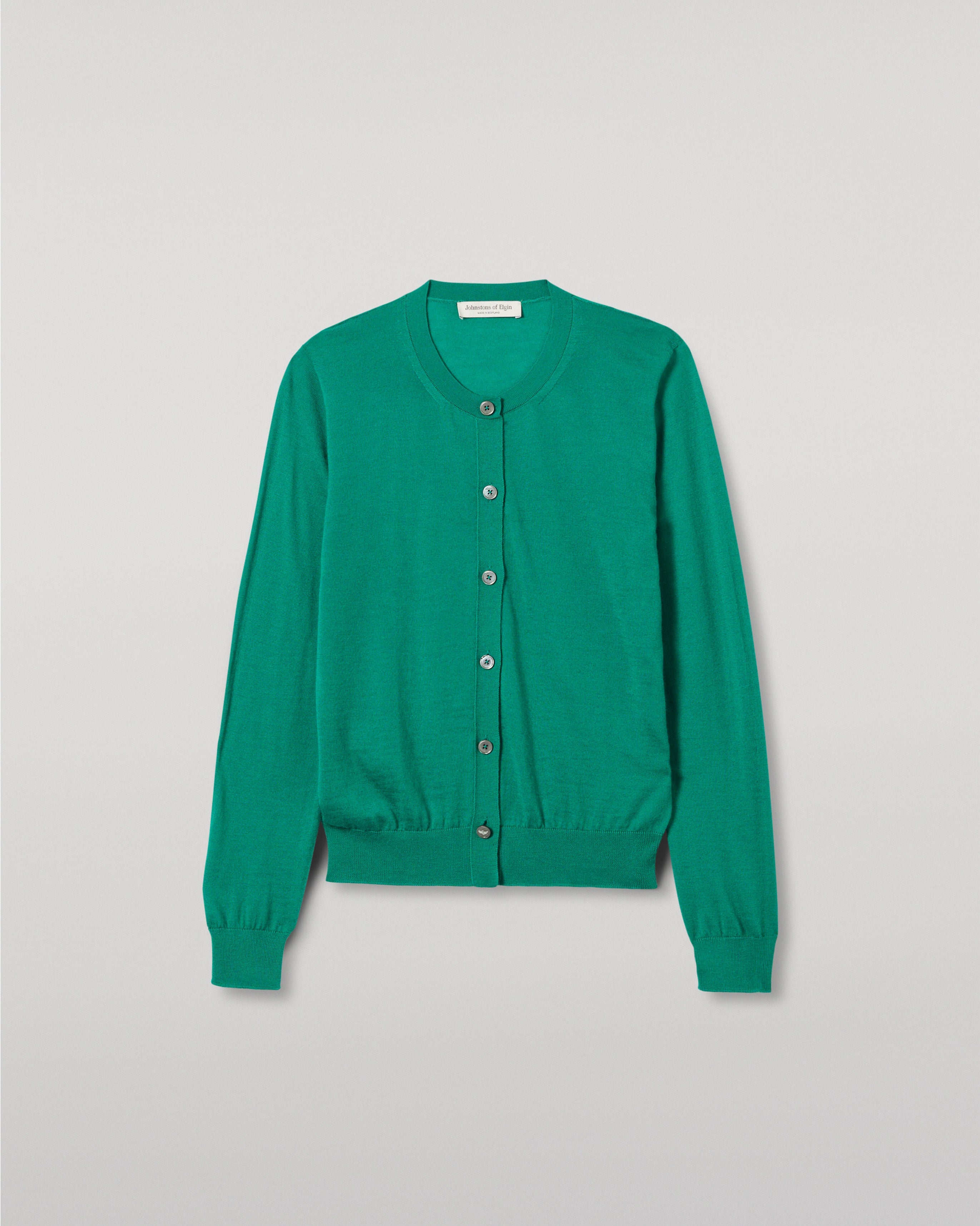 Honor Bright Green Superfine Cashmere Cardigan