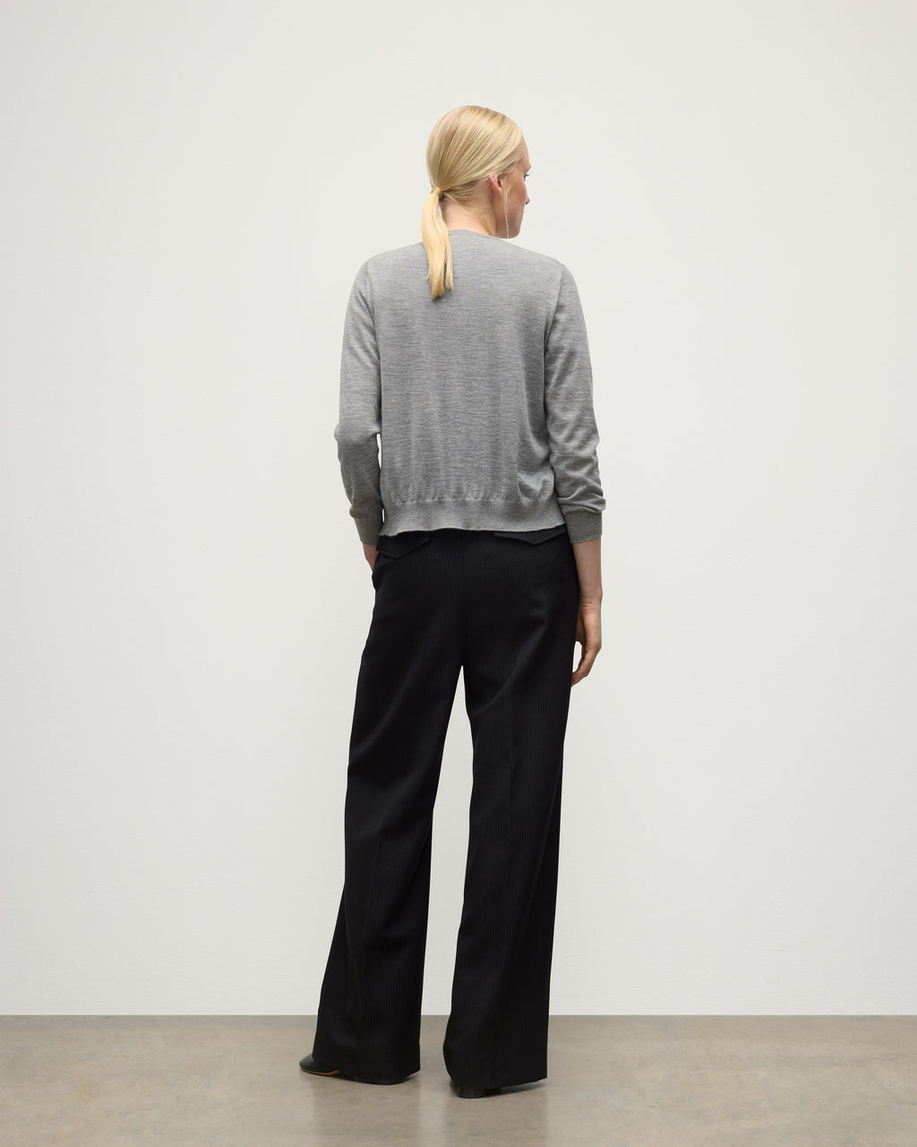 Honor Grey Superfine Cashmere Cardigan