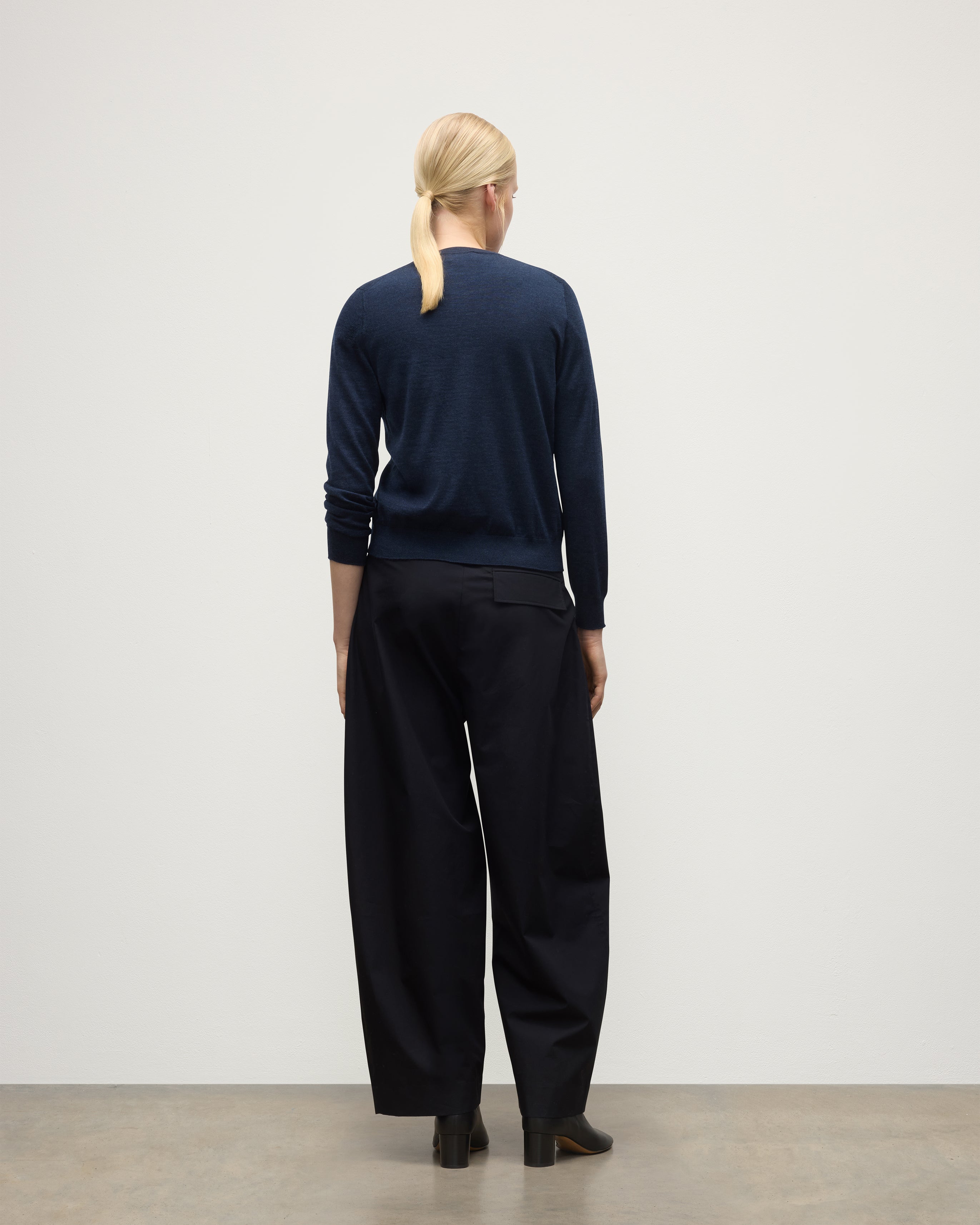 Honor Navy Superfine Cashmere Cardigan