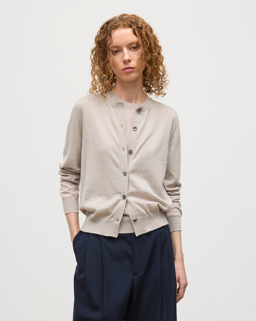 Honor Cream Superfine Cashmere Cardigan