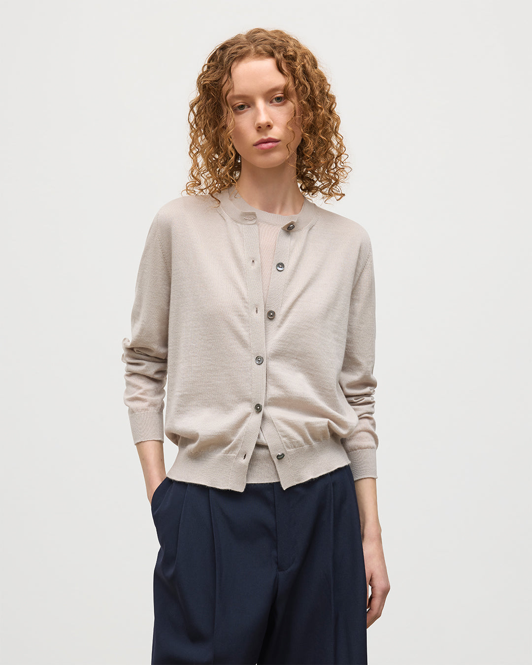 Honor Cream Superfine Cashmere Cardigan