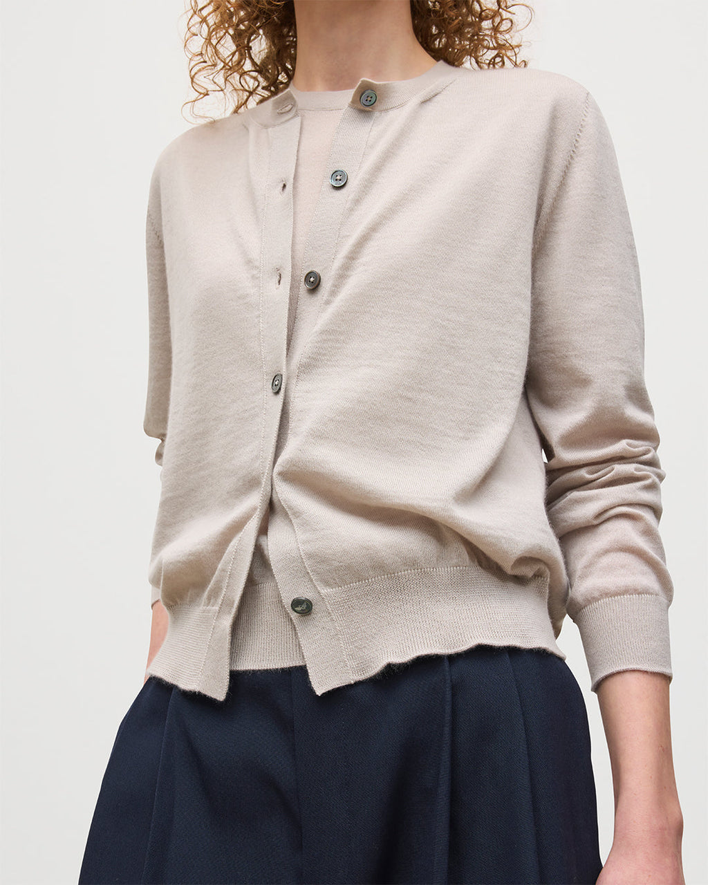 Honor Cream Superfine Cashmere Cardigan