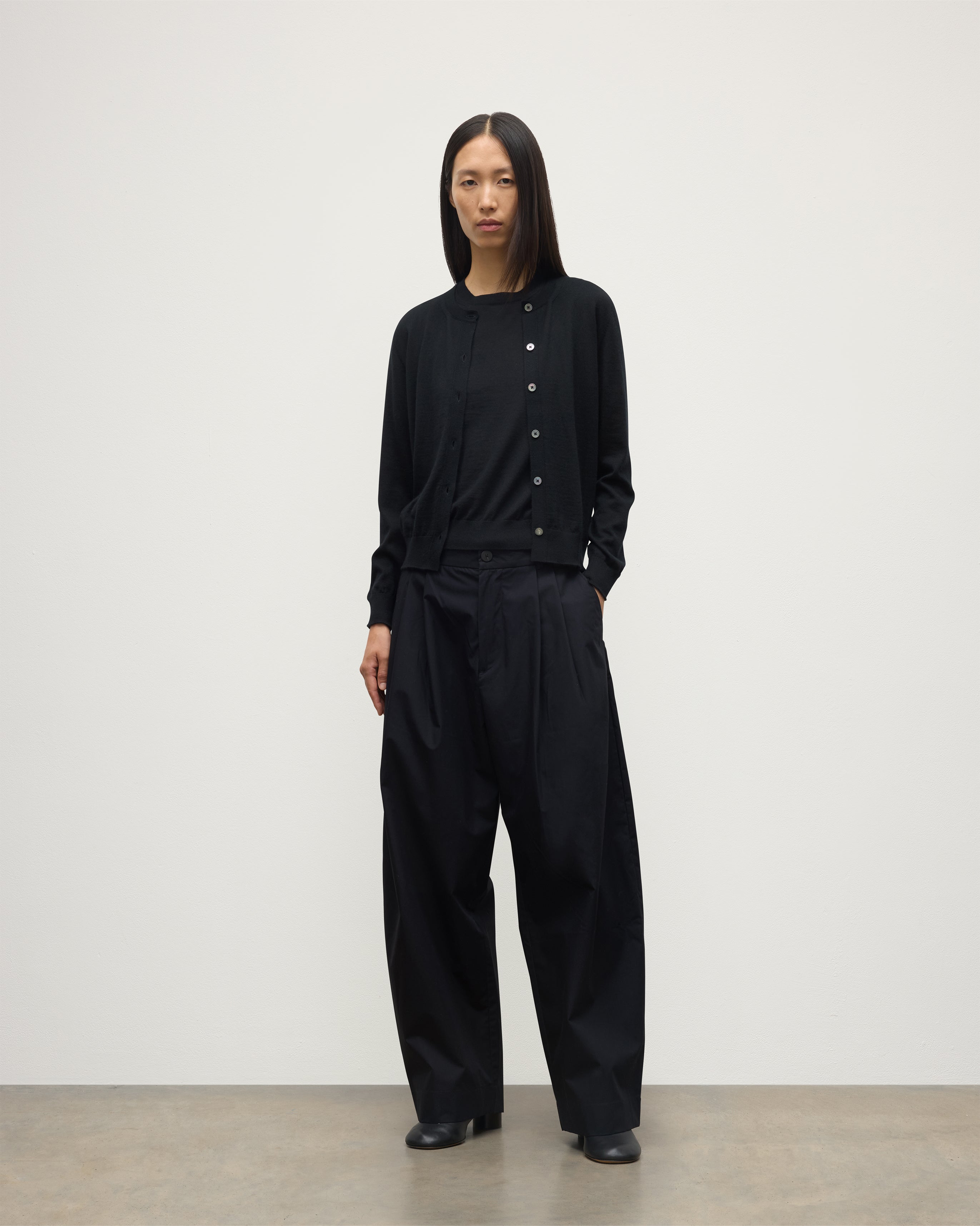 Honor Black Superfine Cashmere Cardigan