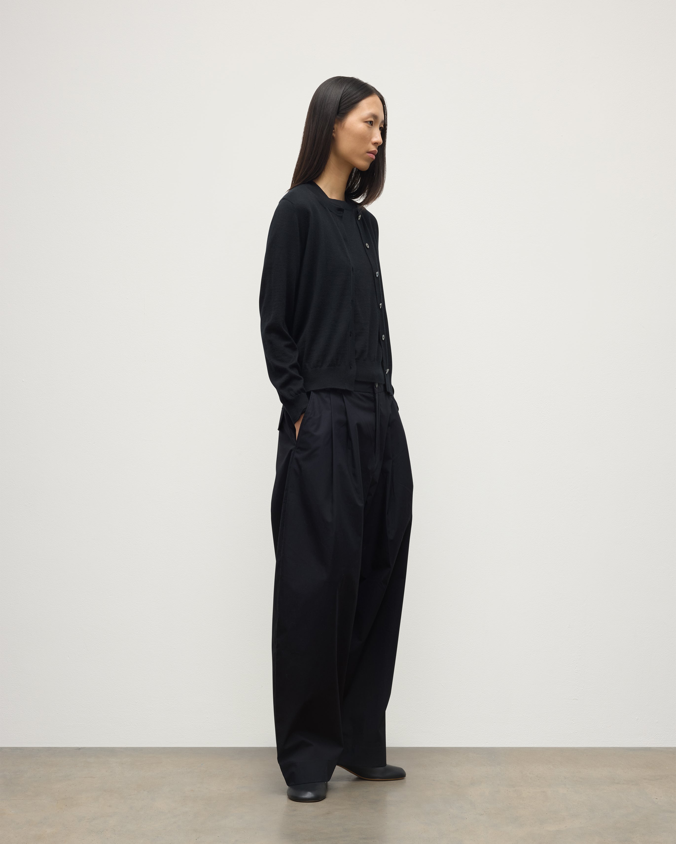 Honor Black Superfine Cashmere Cardigan