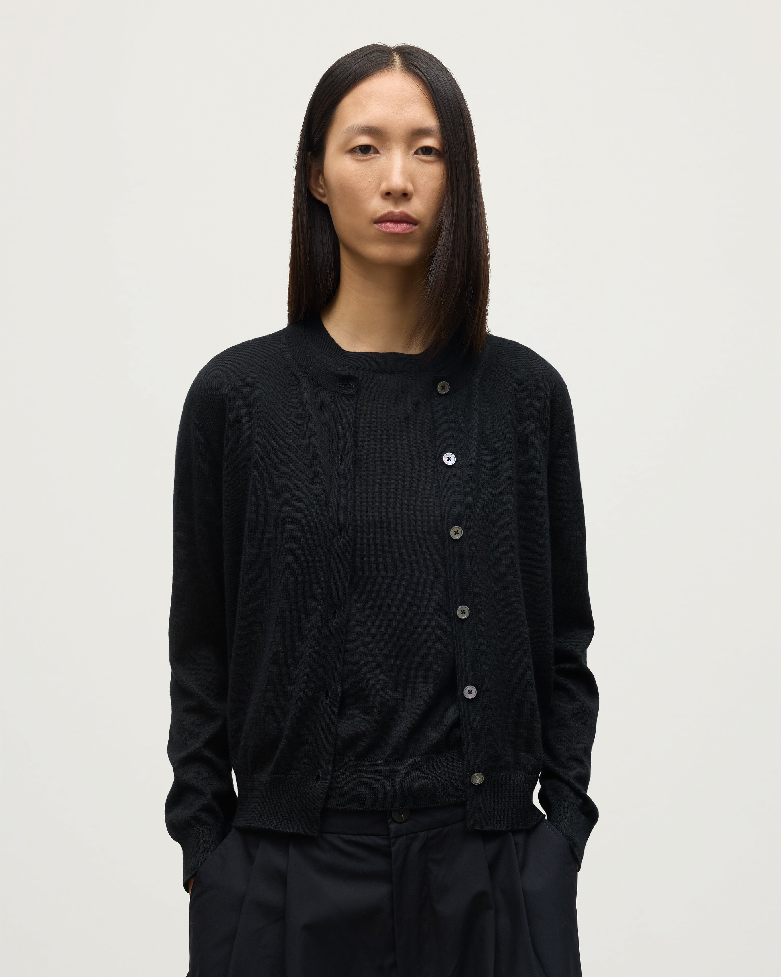 Honor Black Superfine Cashmere Cardigan