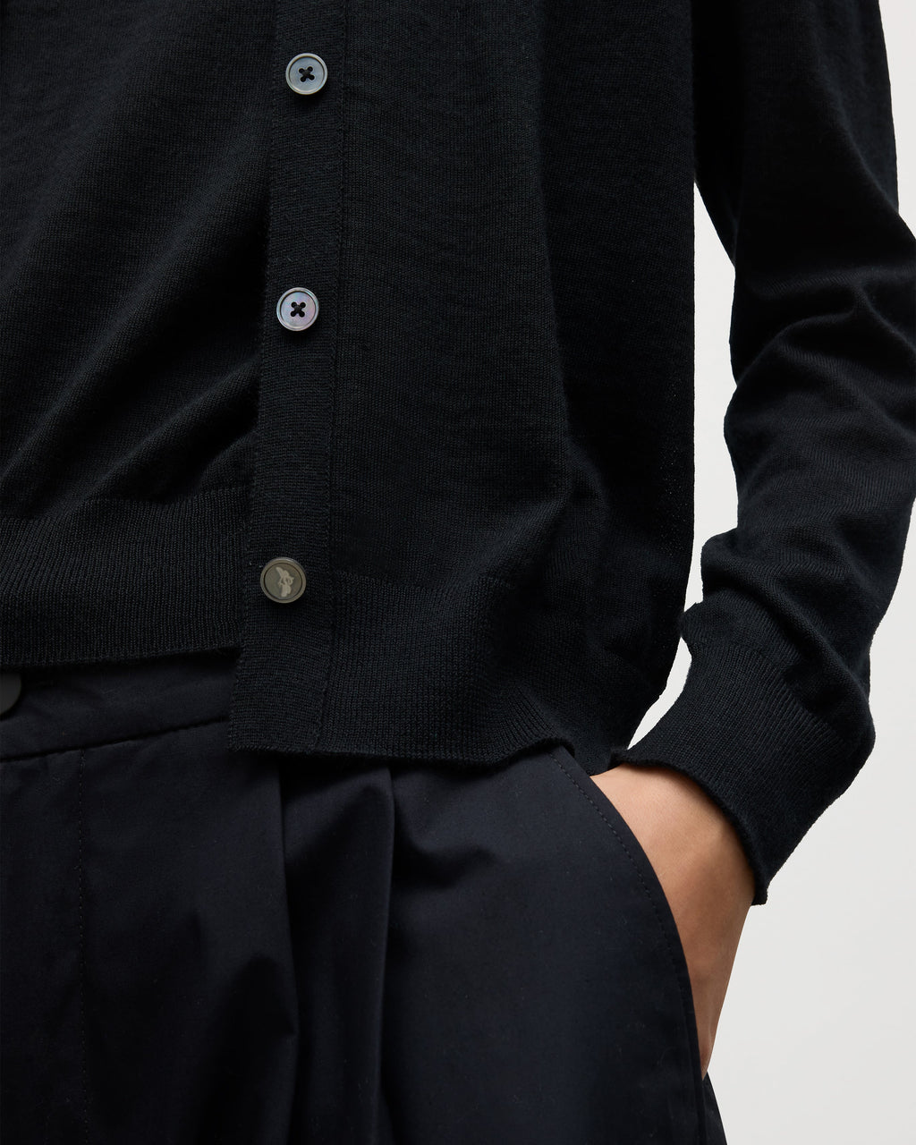 Honor Black Superfine Cashmere Cardigan