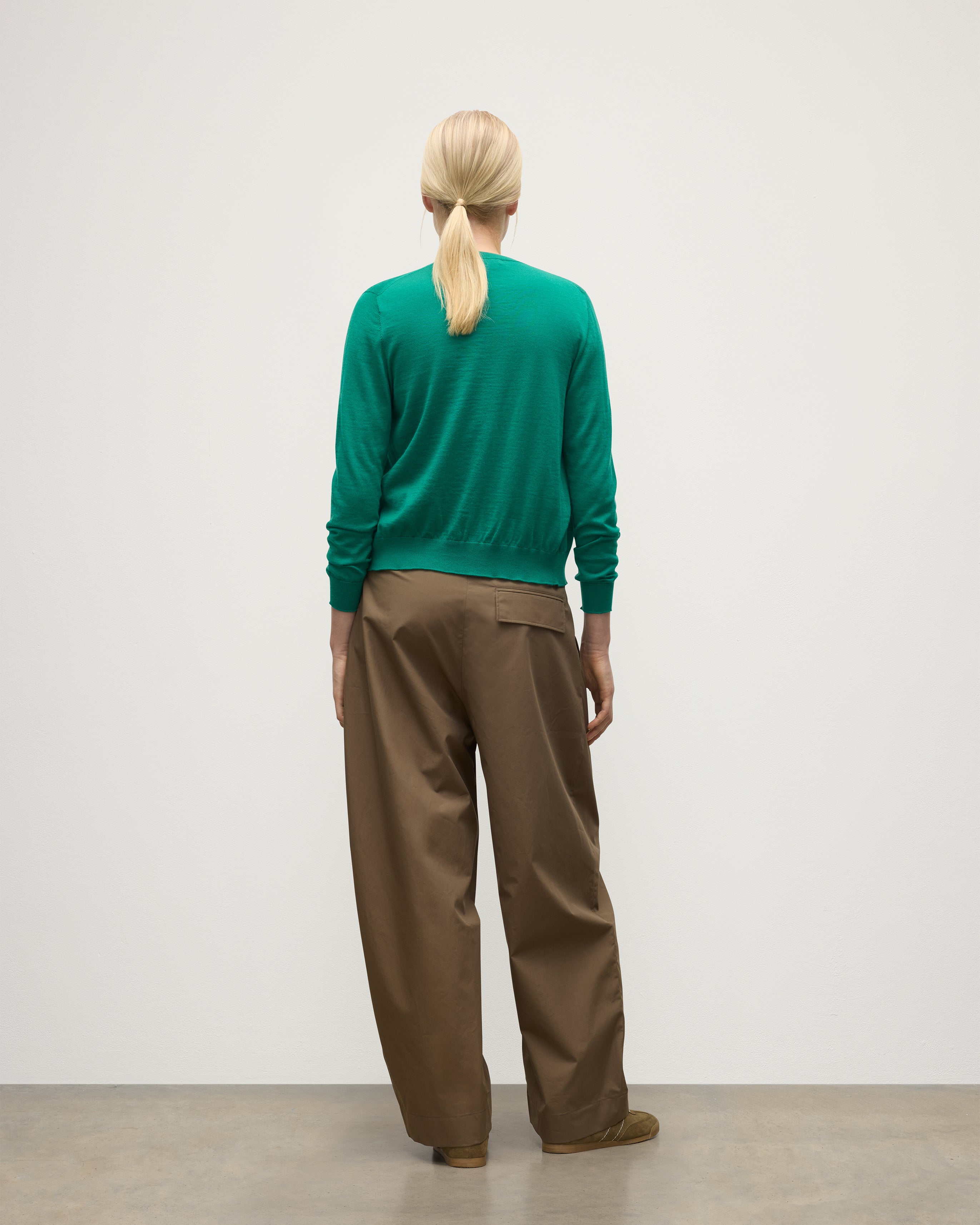 Honor Bright Green Superfine Cashmere Cardigan