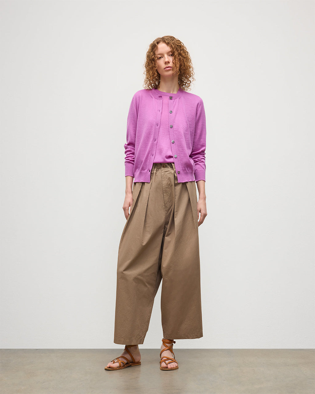 Honor Pink Superfine Cashmere Cardigan