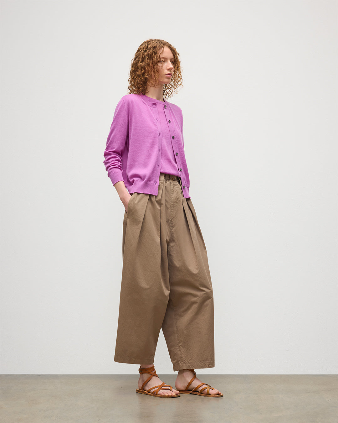 Honor Pink Superfine Cashmere Cardigan