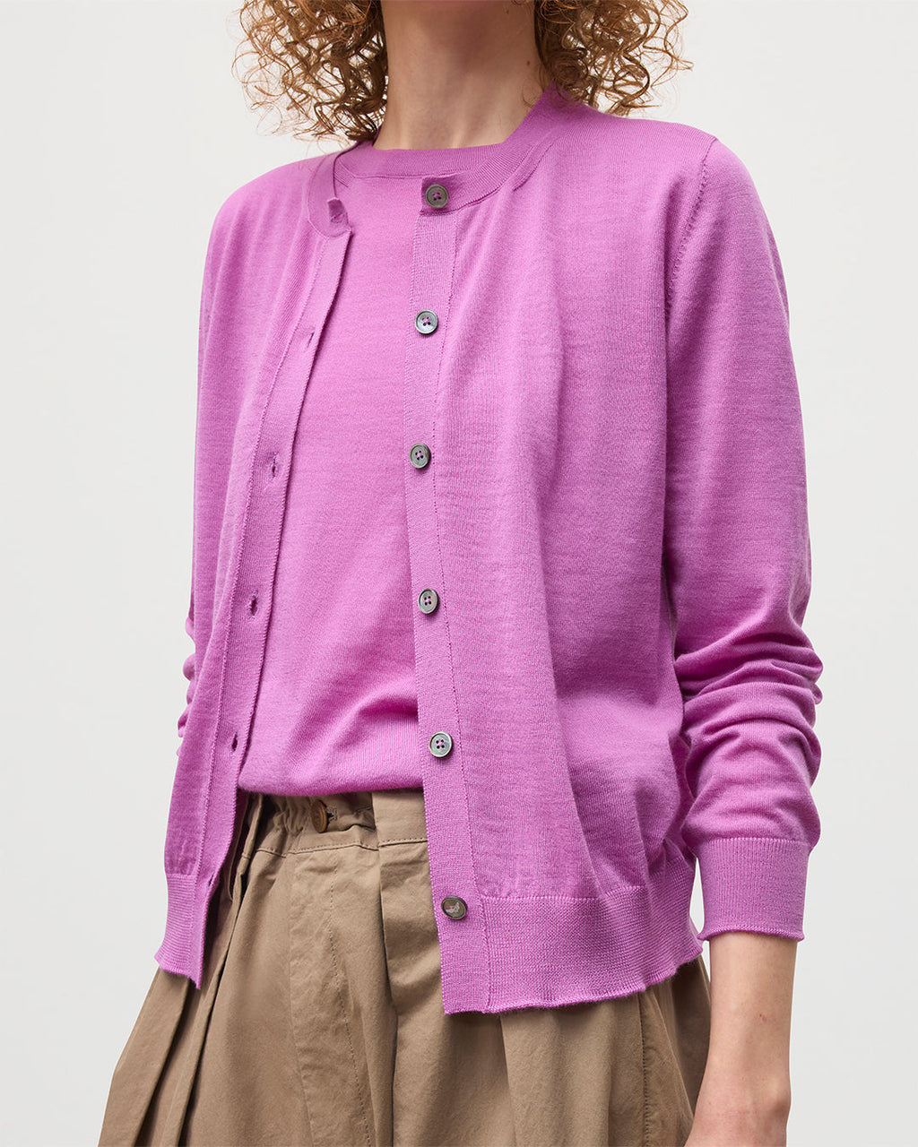 Honor Pink Superfine Cashmere Cardigan