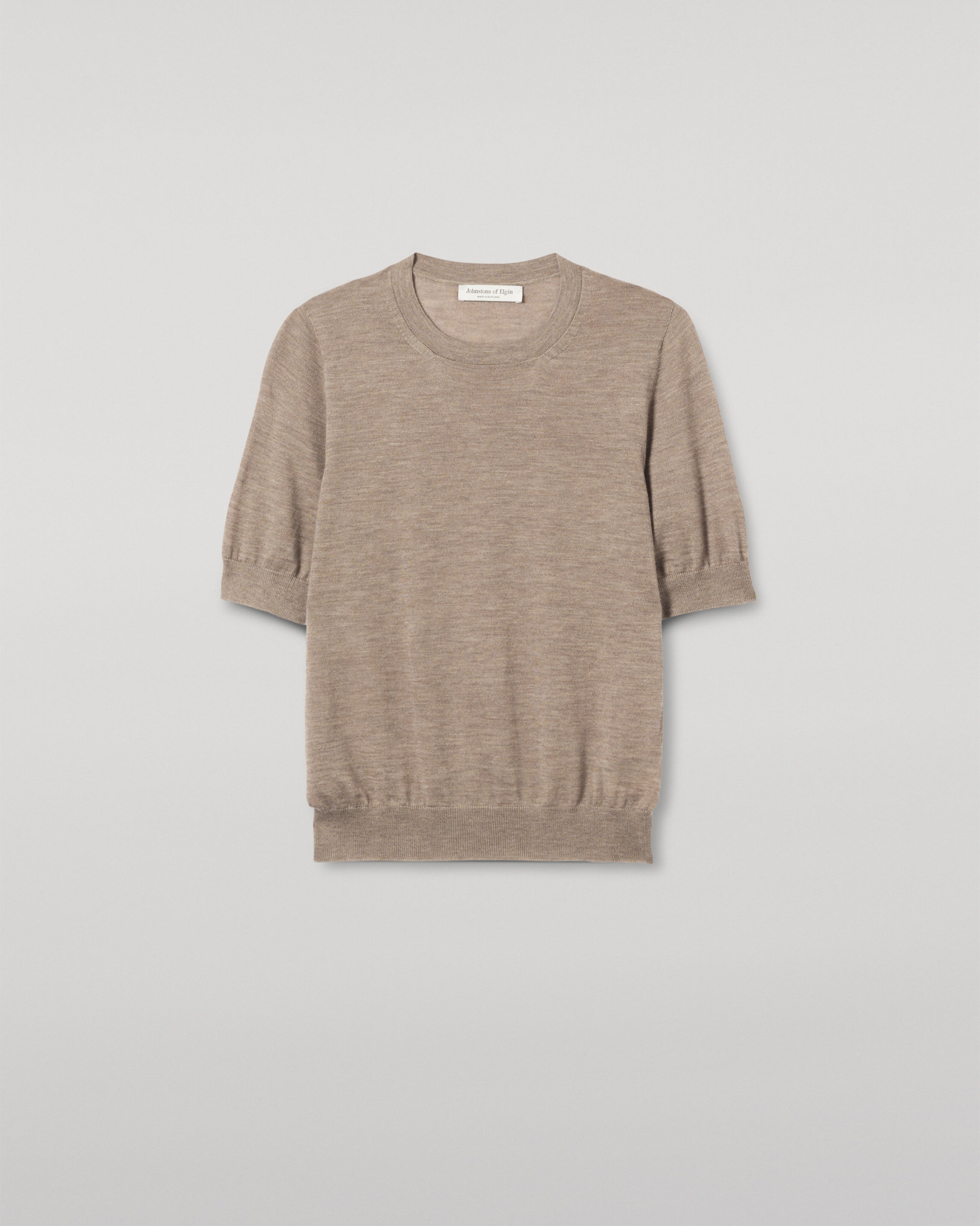 Honor Light Brown Superfine Cashmere T-Shirt