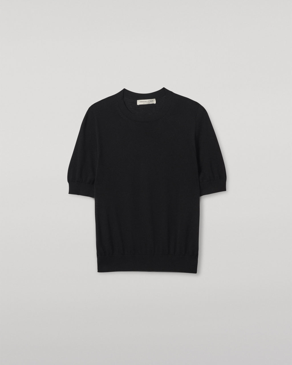 Honor Black Superfine Cashmere T-Shirt