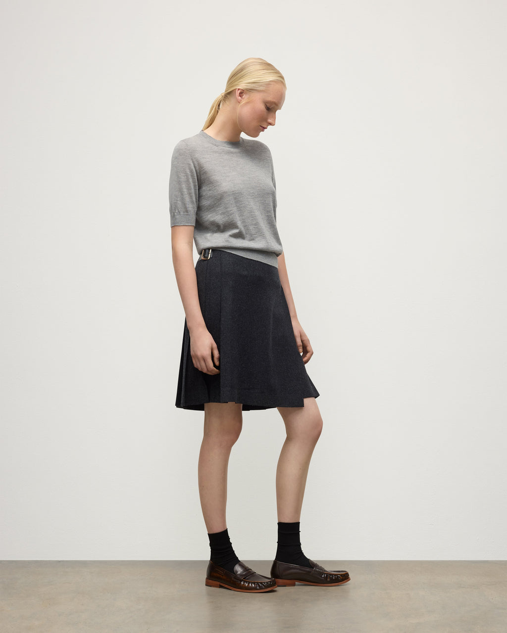 Honor Grey Superfine Cashmere T-Shirt