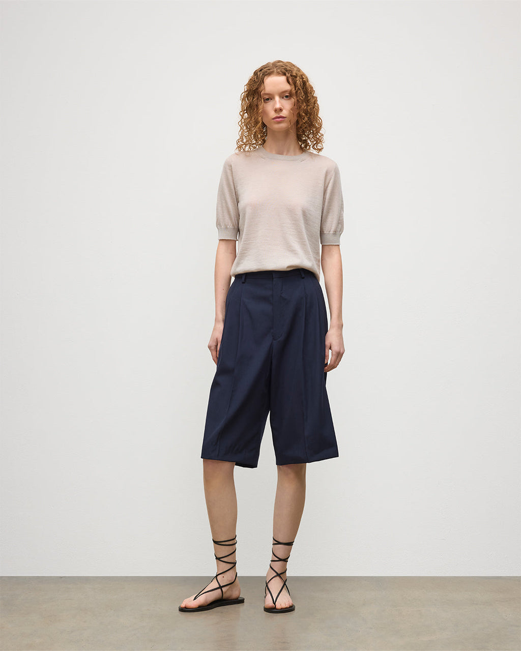 Honor Cream Superfine Cashmere T-Shirt